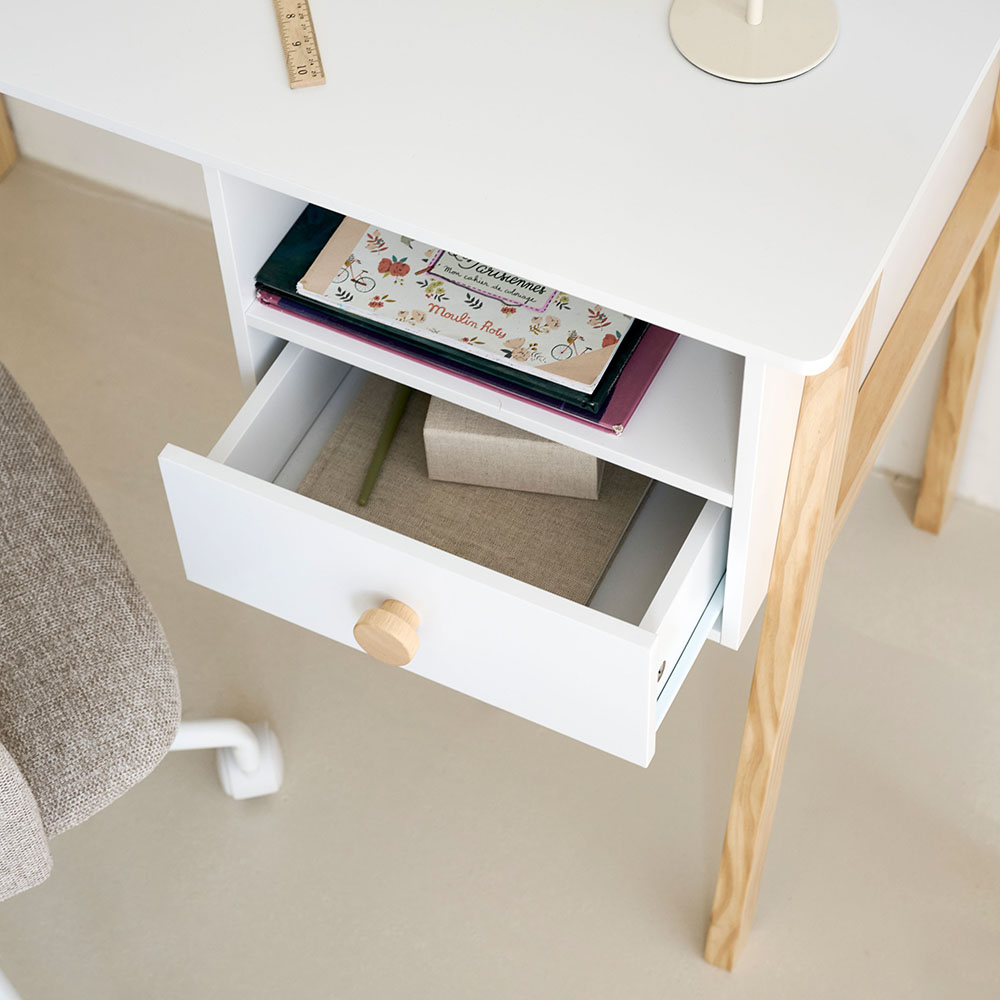 SONNI Bureau, computertafel, bureautafel, hangend met ladevak, modern