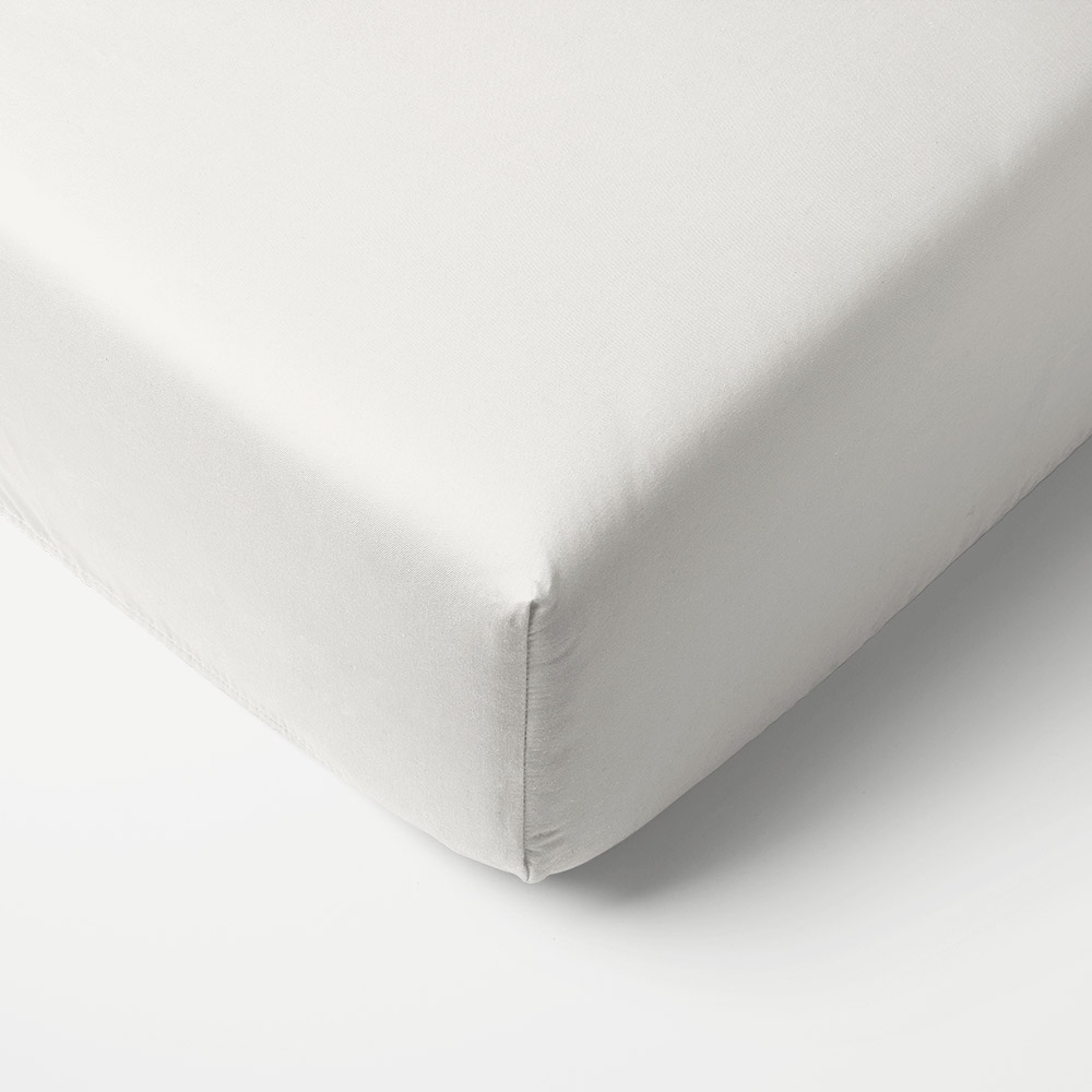 Hoeslaken Jersey BIOLOGISCH KATOEN - wit | 90 x 200 cm
