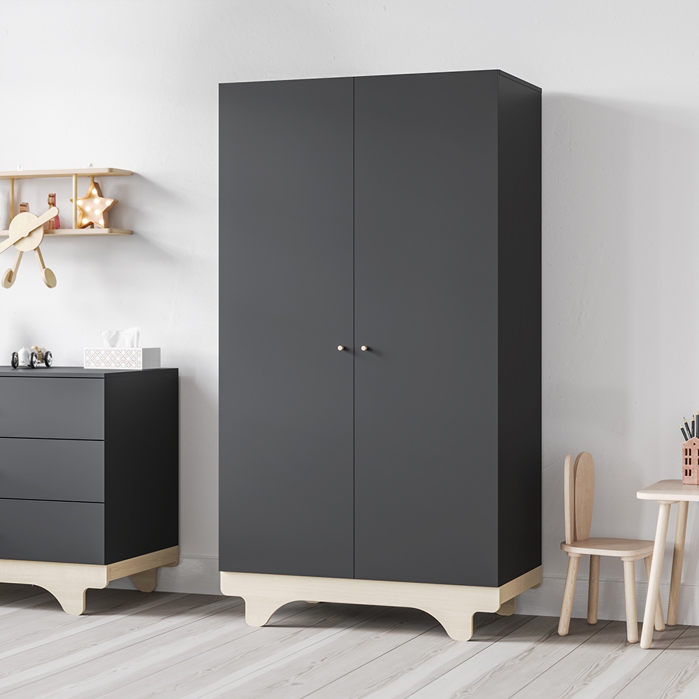 Relaxdays kinderkast, modulair, vrolijk design, voor meisjes, kledingkast kinderen, HxBxD: ca. 145x110x37,5, roze