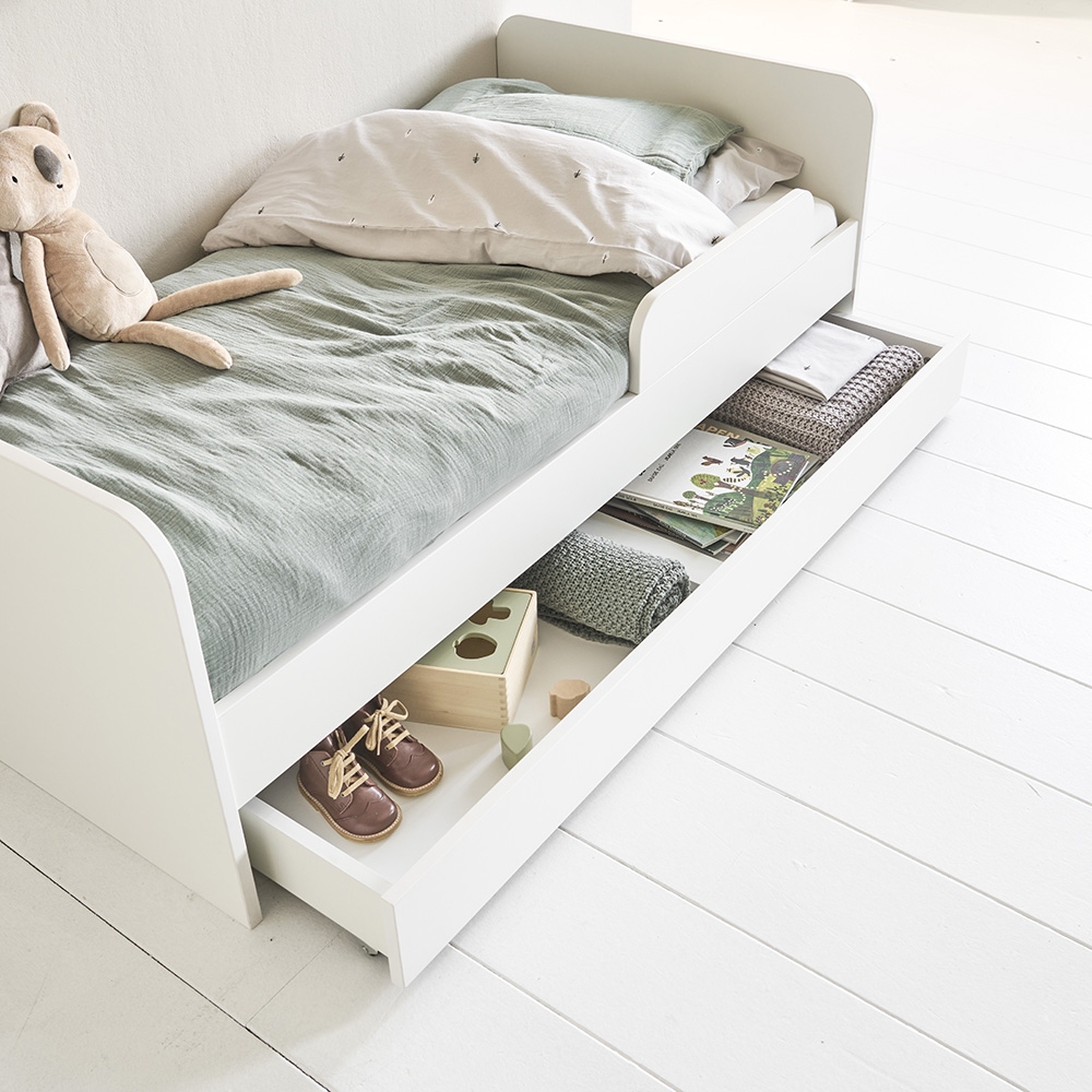 Onderschuiflade voor peuterbed «Nuage» 140x70 | Wit 