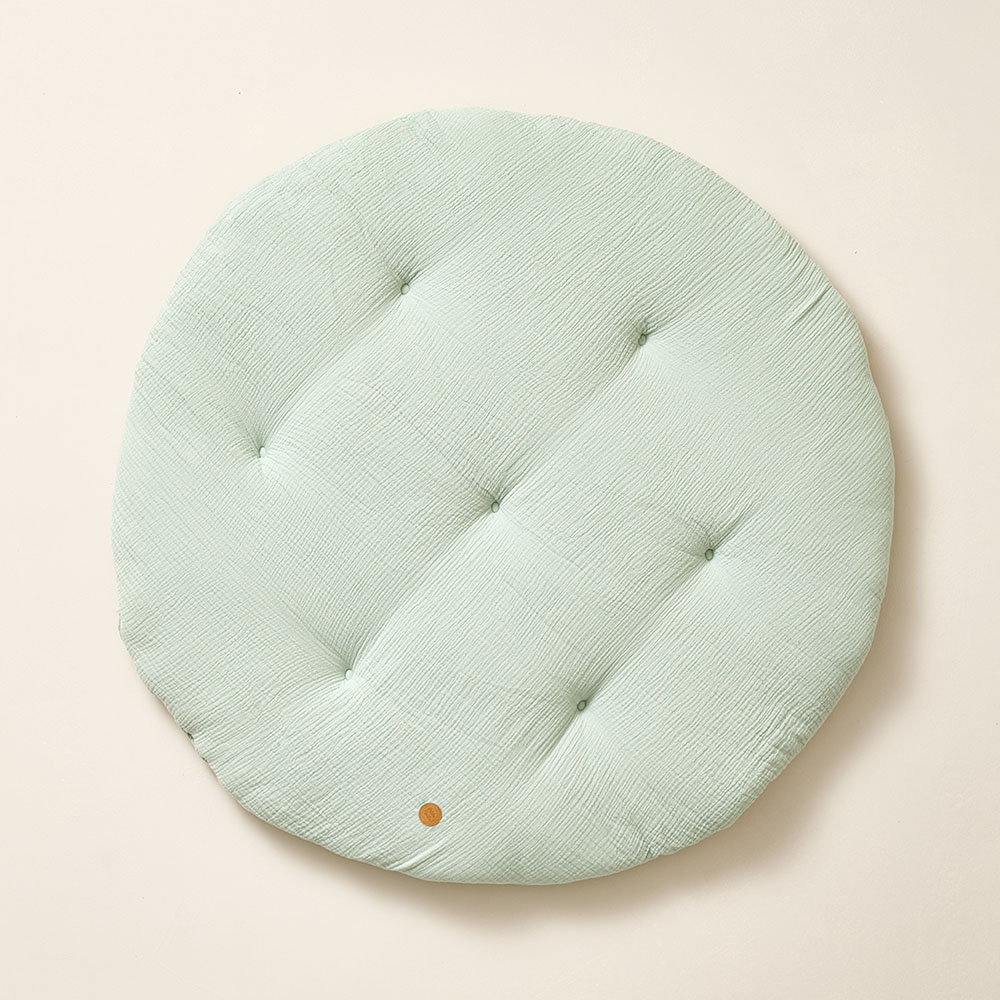 ROND SPEELKLEED Ø100 CM| MOUSSELINE KATOEN | GROEN