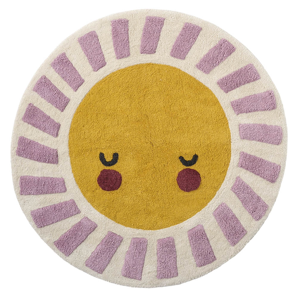 Wasbaar kindervloerkleed | Rond Ø110 cm | Zon