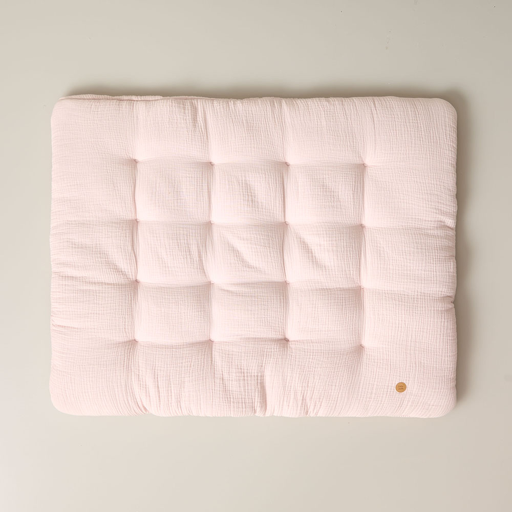 Biologisch katoenen speelkleed Biscuit | 110x85cm | Zacht roze