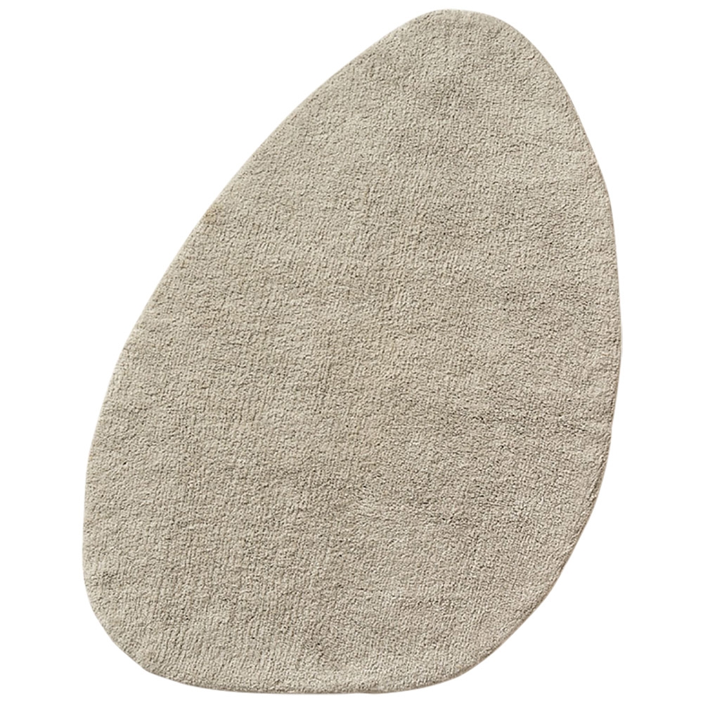 Wasbaar kindervloerkleed steenvorm «GALET» | Katoen | Grijs