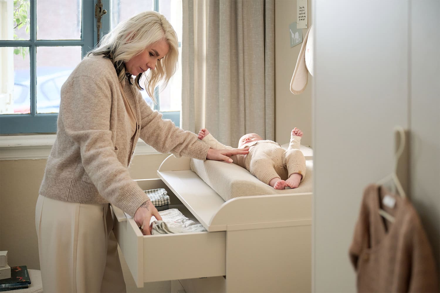 Babyverschoonplek in de babykamer